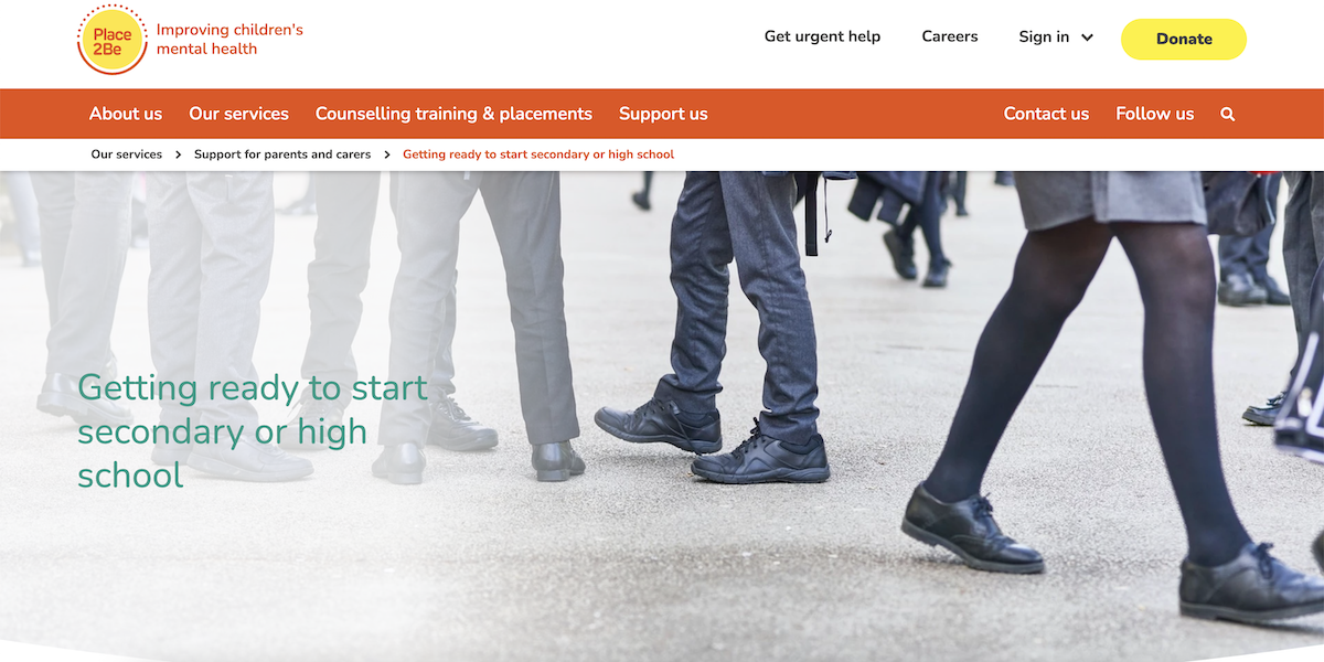 Getting ready to start secondary or high school